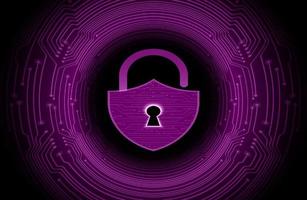 Modern Cybersecurity Technology Background with padlock vector