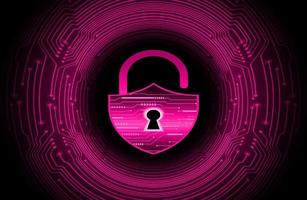 Modern Cybersecurity Technology Background with padlock vector