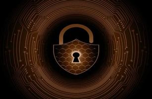 Modern Cybersecurity Technology Background with padlock vector