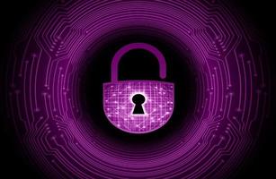 Modern Cybersecurity Technology Background with padlock vector