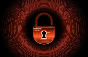 Modern Cybersecurity Technology Background with padlock vector