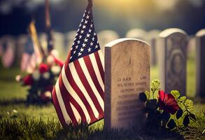 Memorial Day is a national holiday in the United States on May 29th. Generate Ai. photo