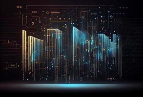 Abstract technology big data background concept. Generate Ai. photo