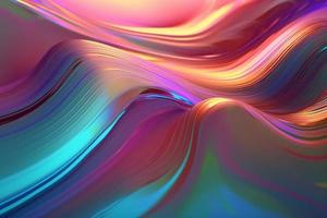 Abstract flui holographic. Generate Ai photo