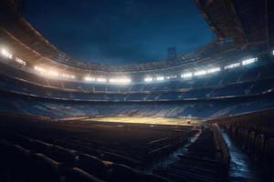 Abandoned stadium. Generate Ai photo