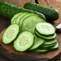 Cutted fresh cucumber. Generate Ai photo