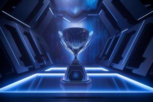 High tech trophy. Generate Ai photo