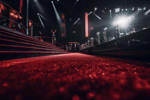 Red carpet stage. Generate Ai photo