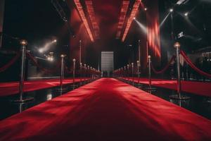 Gala red carpet stage. Generate Ai photo