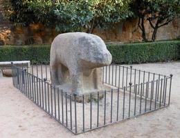 AVILA, SPAIN. Stone boar near the wall of Avila photo