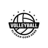 Volleyball logo design vector