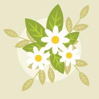 vector imagen de un ramo de flores con blanco flores