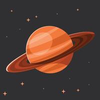 Vector Graphics Of The Planet Saturn