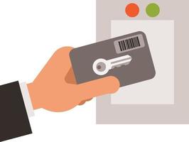 Vector Image Of Plastic Card With Security Lock