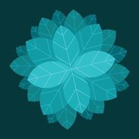 Vector Graphics Of A Turquoise Flower Seen From Above