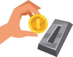 Vector Image Of A Hand Paying With A Coin