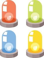 Vector Image Of Emergency Sirens In Various Colors