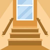 vector imagen de escalera y un puerta