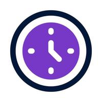 icono de reloj para su sitio web, móvil, presentación y diseño de logotipo. vector