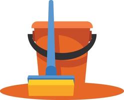 Vector Image Of A Bucket And Floor Mop