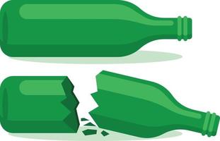 Vector Image Of Broken Glass Bottle