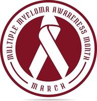 Vector Sticker For Multiple Myeloma Awareness Month, March