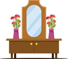 Vector Image Of A Dressing Table With A Mirror