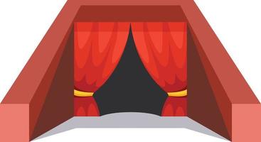 Vector Graphics Of Red Curtain In Circus Show
