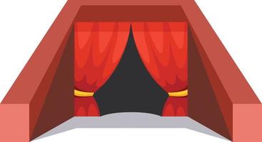 Vector Graphics Of Red Curtain In Circus Show