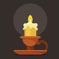 Vector Image Of A Candelabrum With A Candle