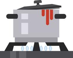 Vector Graphics Of A Pressure Cooker On The Stove