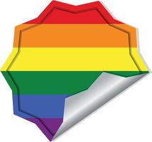 A Peeling Sticker With Lgbt Flag vector