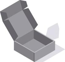 3D Vector Image Of An Open Cardboard Box