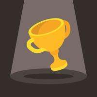 Vector Image Of A Golden Trophy Award