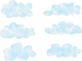 watercolor Cloud isolated on white vector