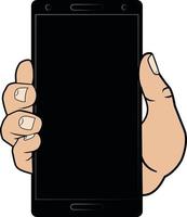 Vector Image Of A Hand Holding A Modern Smartphone