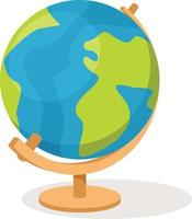 Vector Image Of A World Globe With Wooden Stand