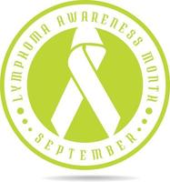 Vector Image Of Lime Green Sticker For Lymphoma Cancer Awareness