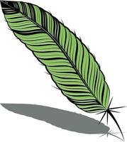 Vector Image Of A Green Quill