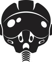 Silhouette Of Pilot'S Helmet vector