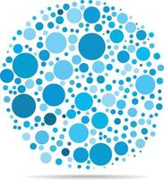 Tiny Blue Dots Making A Circle vector