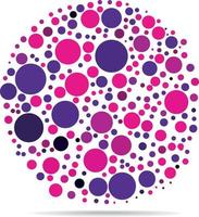 Circular Shape With Pink And Purple Dots vector