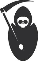 Silhouette Of Grim Reaper With A Scythe vector