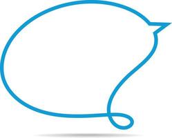 Vector Graphics Of Speech Balloon Made With Blue Line