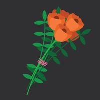 vector gráficos de un ramo de flores de tulipanes