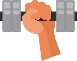 Vector Image Of A Hand Lifting A Dumbbell