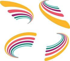 Vector Image Of Colorful Swoosh Stripes For Logo Design