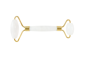 Face massage roller with quartz stone isolated on a transparent background png