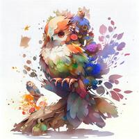 Colorful Cute Owl - photo