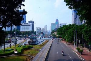 Central Jakarta, Jakarta, Indonesia, 2023 - a main street in weekday day time photo